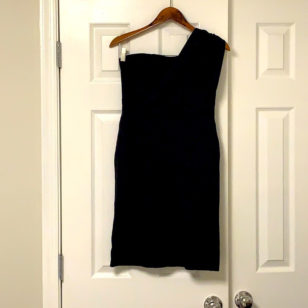 Black Halo one shoulder dress, size 4